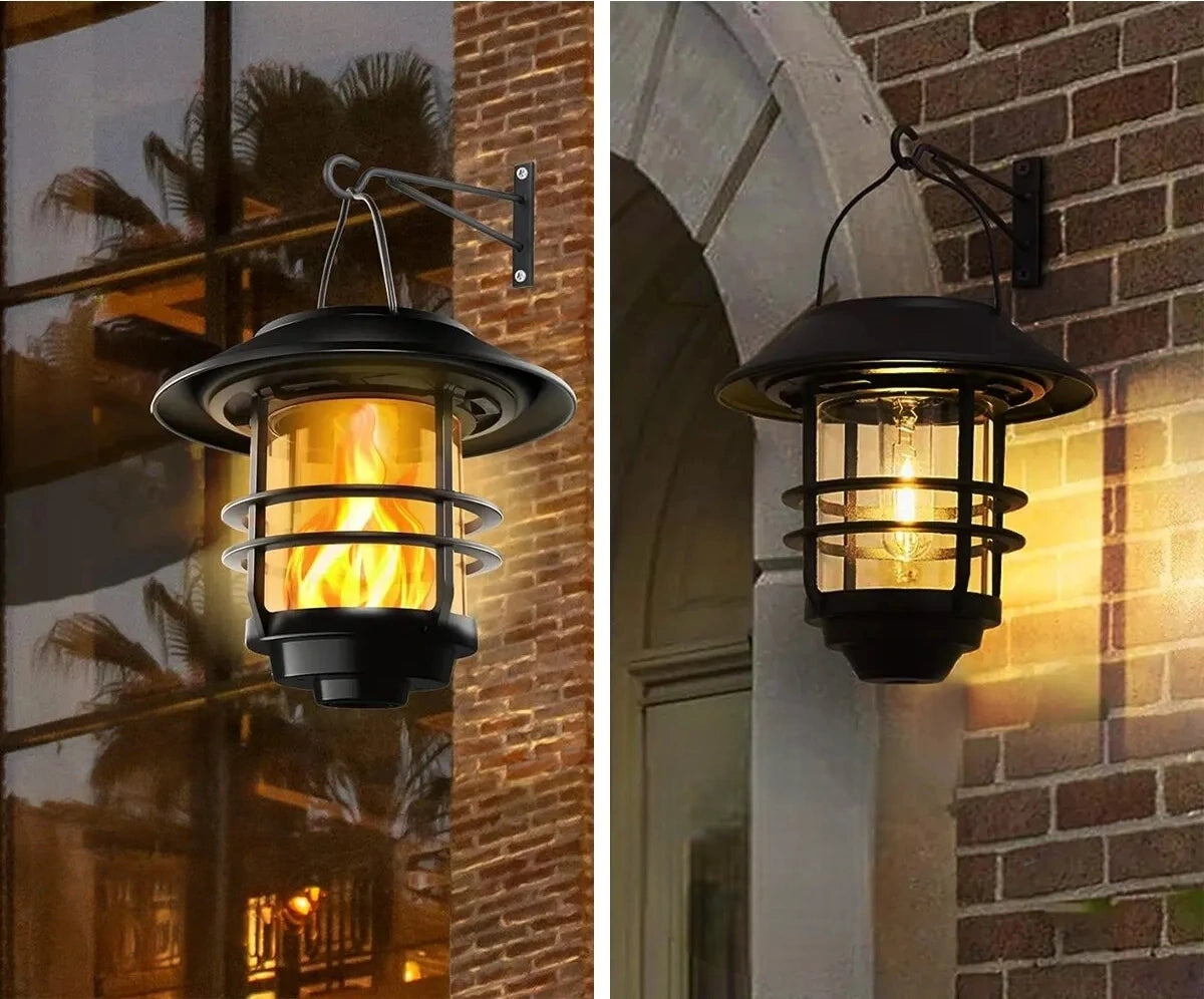 Ashford Flickering Flame Solar Wall Lantern