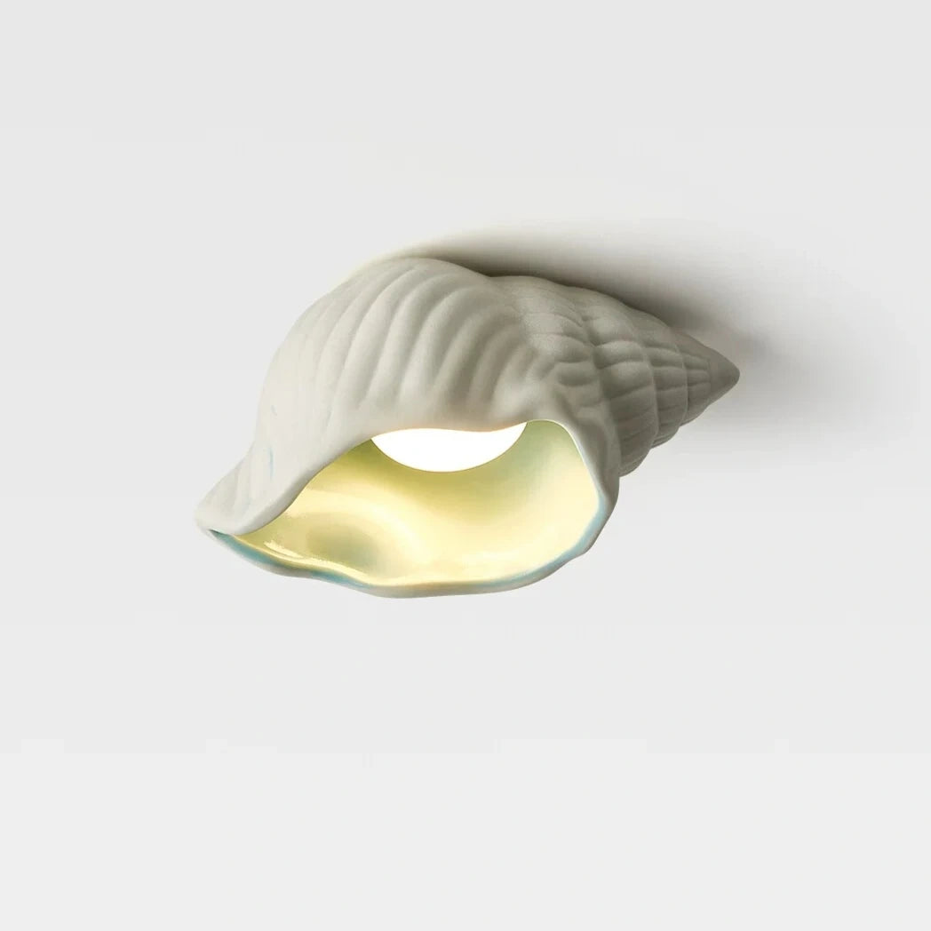 Nerissa Ceramic Conch Shell Ceiling Light