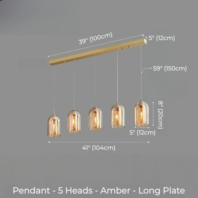 Scandinavian Dome Glass Pendant Light