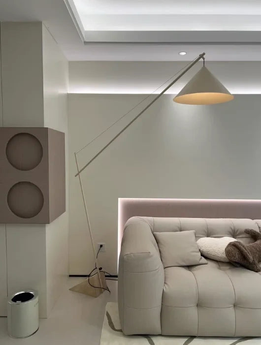 Arden Travertine Cantilever Floor Lamp