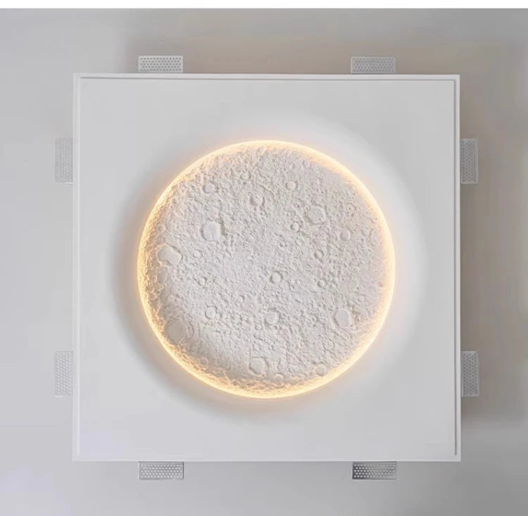 Moon Halo Recessed Gypsum Ceiling Light, Wall Light
