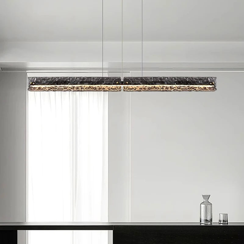 Bling Textured Glass LED Pendant Light for Dining Room