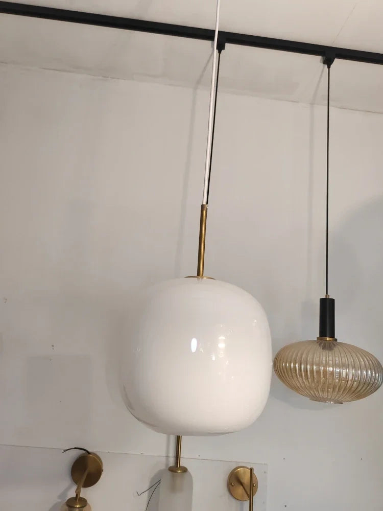 Alba Milk White Glass Pendant Light