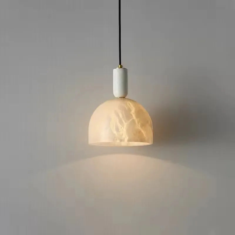 Luna Dome Alabaster Pendant Light