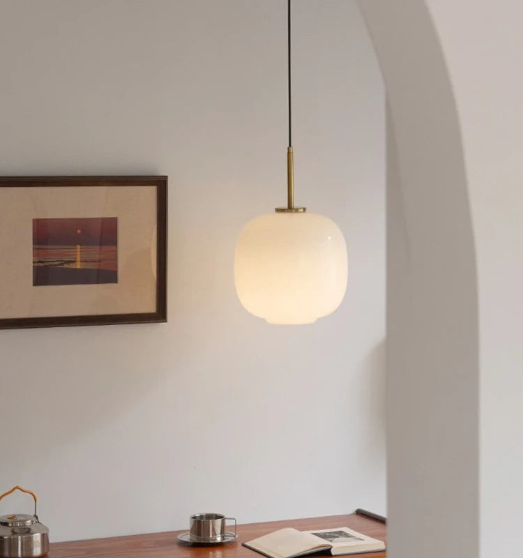 Alba Milk White Glass Pendant Light
