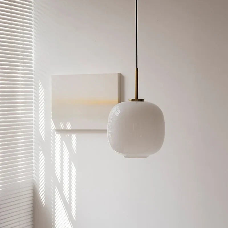 Alba Milk White Glass Pendant Light