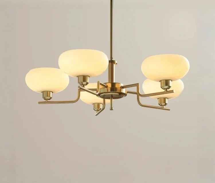 Oria Bauhaus Glass Chandelier & Wall Sconce