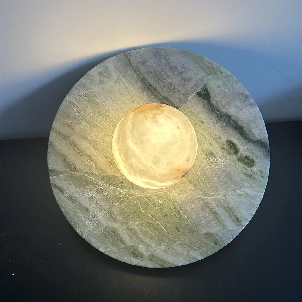 Luna Alabaster Disc Wall Light