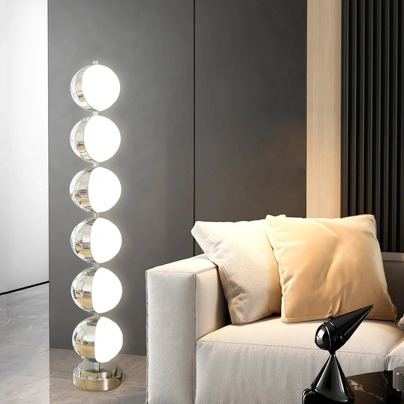 Astra Rotatable Silver Sphere Table Lamp & Floor Lamp