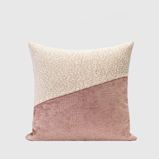 Pink Patchwork Pillow Case Modern Luxury Decorative Cushion