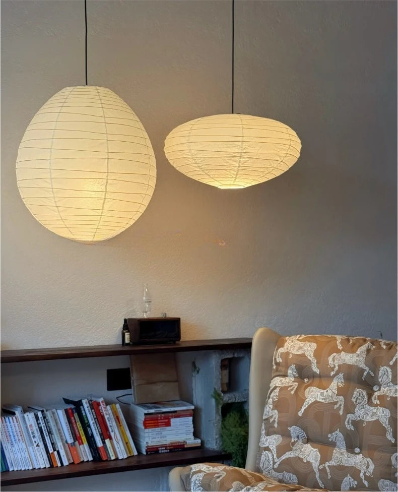 Aki Rice Paper Globe Pendant Light