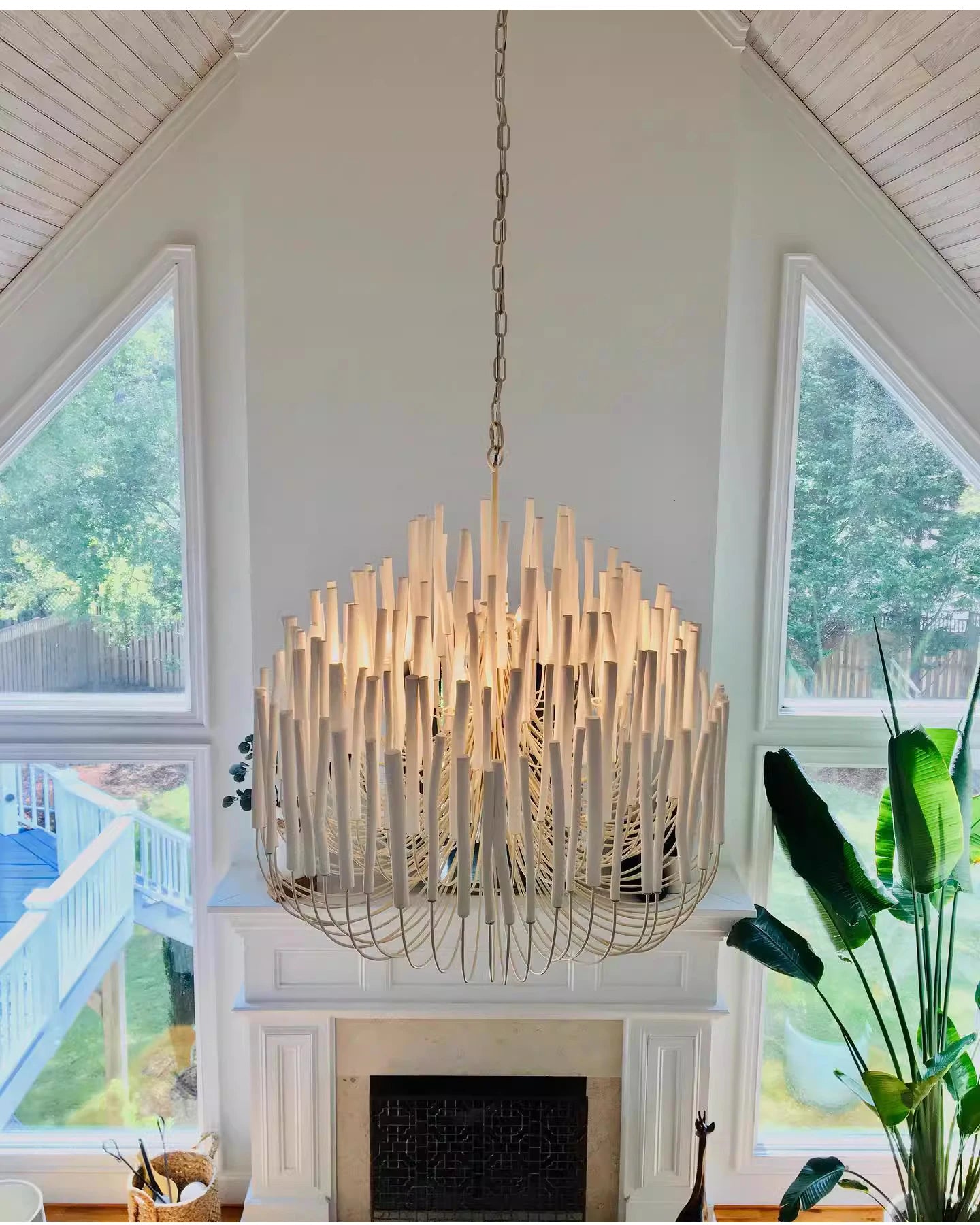 Agave Abstract Wood Chandelier