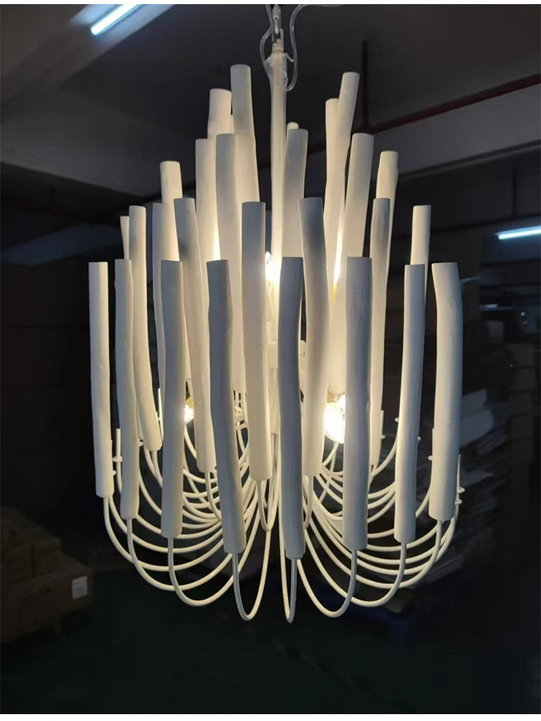 Agave Abstract Wood Chandelier