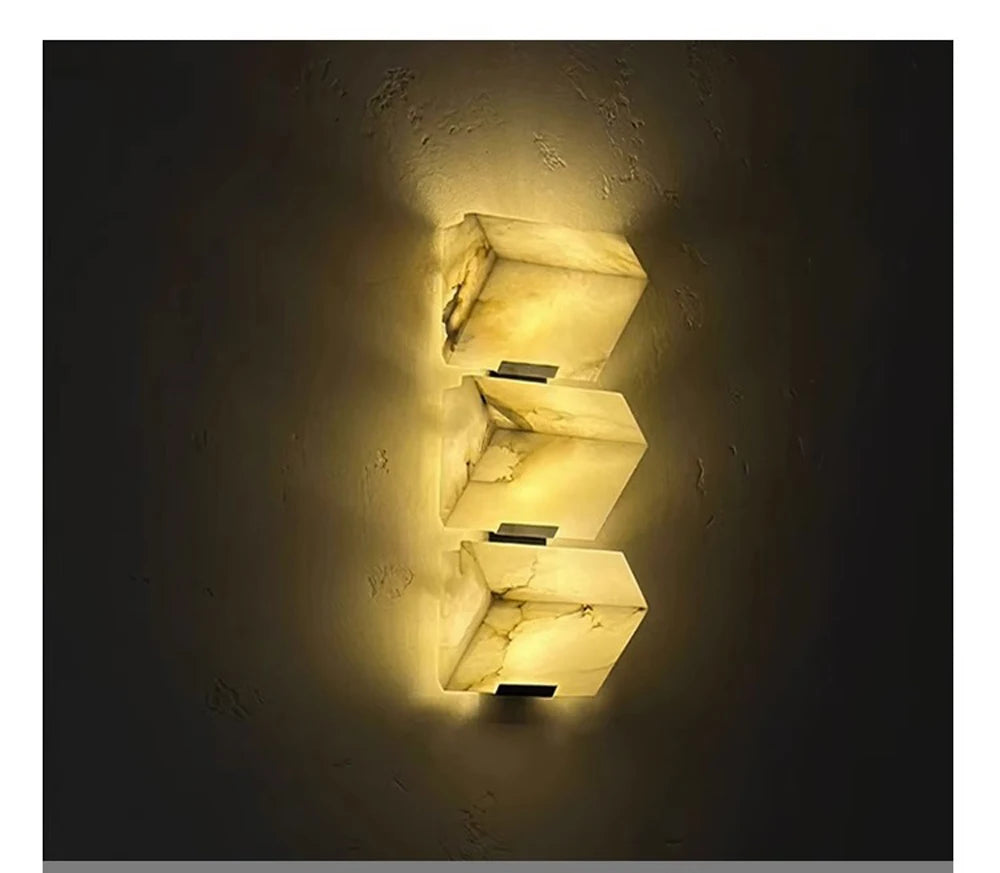 Outdoor Alabaster LED Wall Sconce, Waterproof