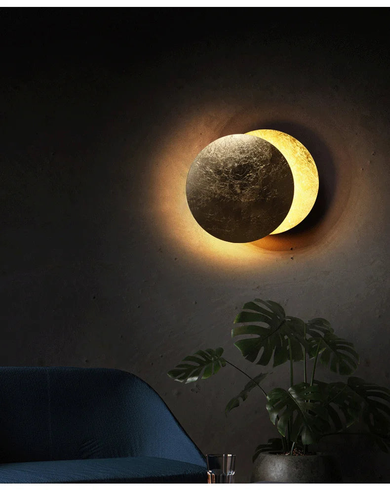 Moon Phase Metal Wall Lamp
