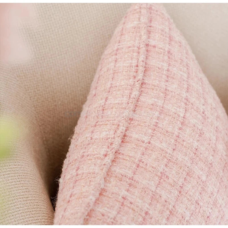 Pink Patchwork Pillow Case Modern Luxury Decorative Cushion