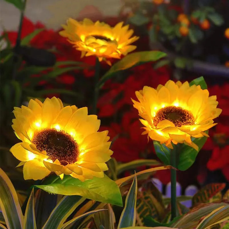 Sunflower Solar LED Flower Light
