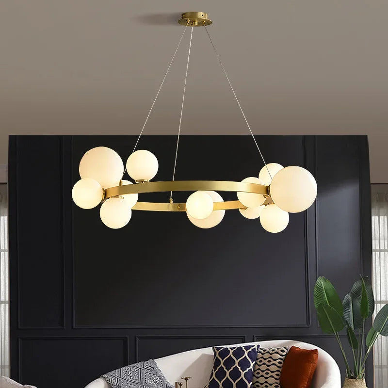 Cloud Bubble Glass Globe Chandelier