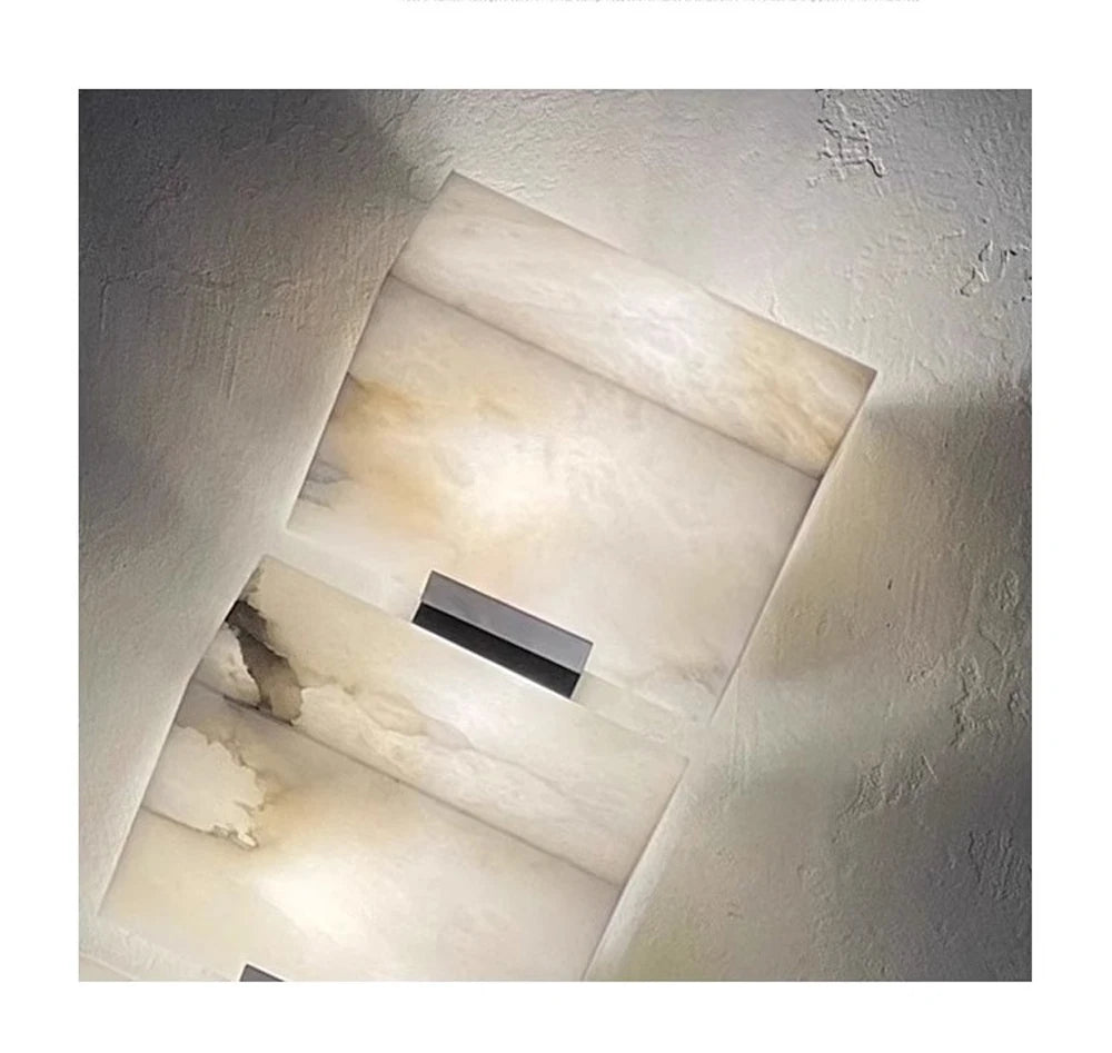 Outdoor Alabaster LED Wall Sconce, Waterproof