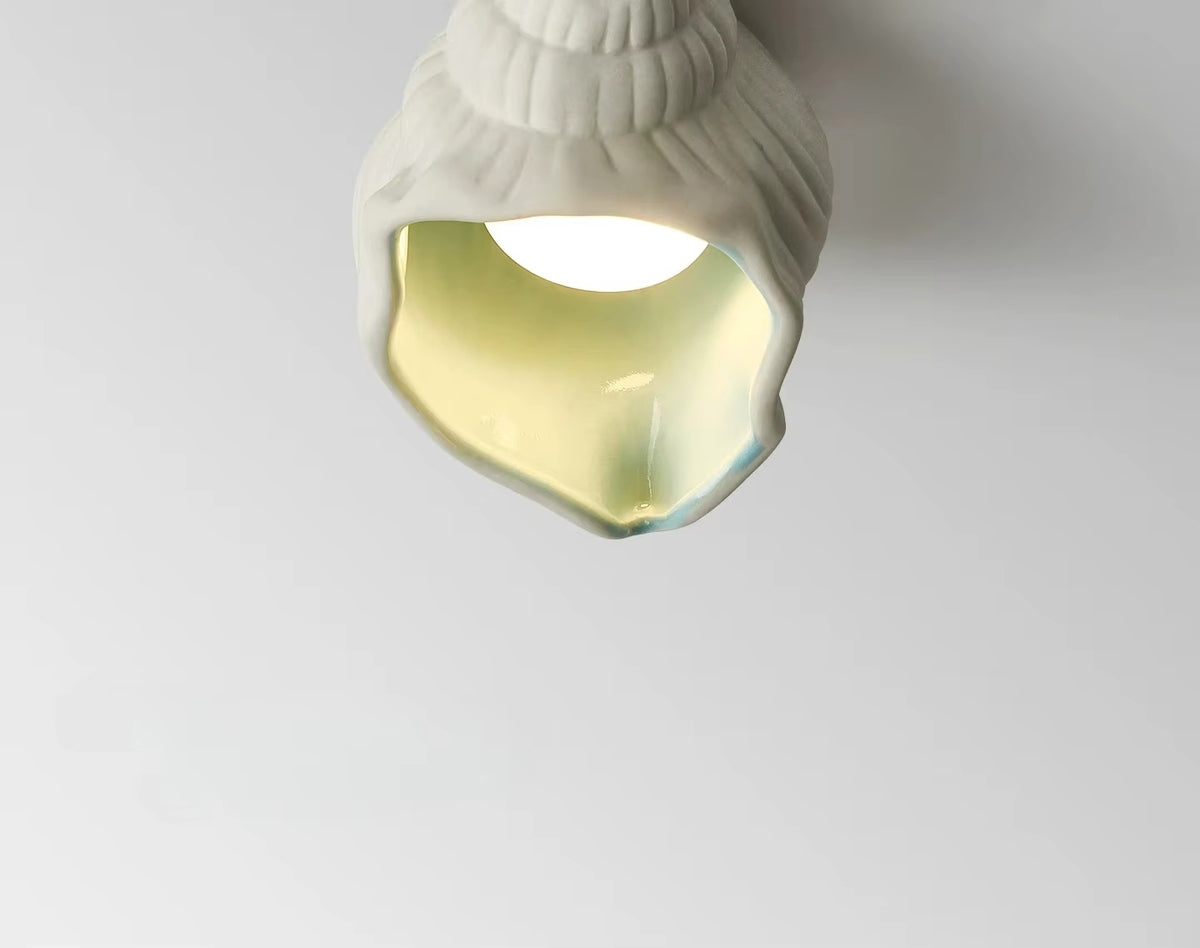 Nerissa Ceramic Conch Shell Ceiling Light