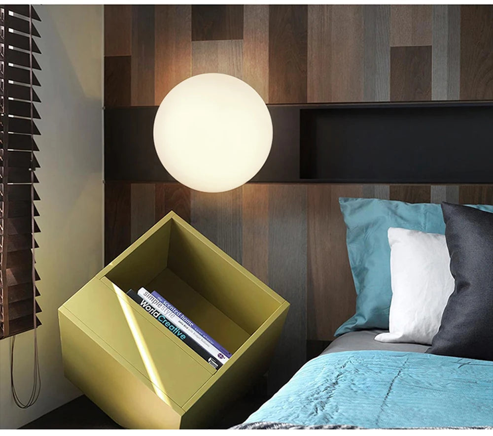 Selene Frosted Glass Globe Wall Sconce