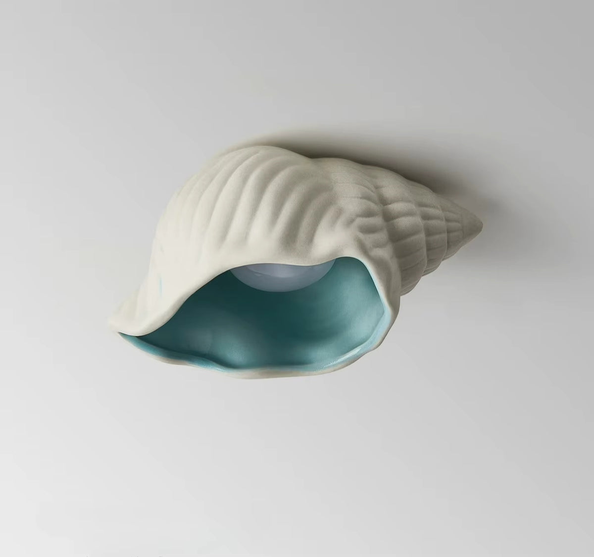 Nerissa Ceramic Conch Shell Ceiling Light