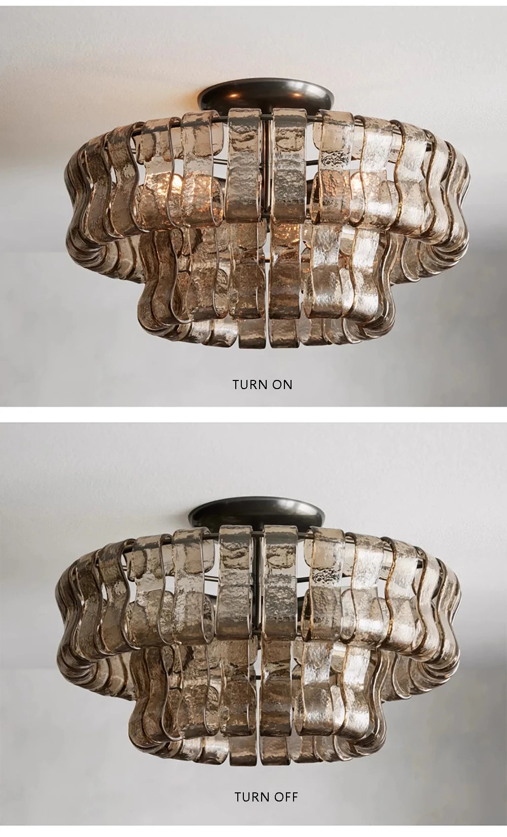Juliet Multi-Tier Crystal Flush Mounts Chandelier