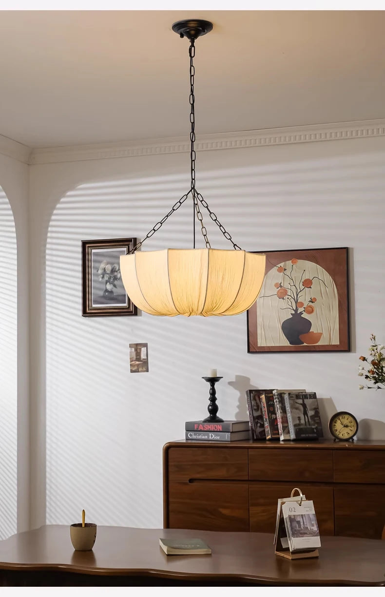 Aurelie Pleated Fabric Pendant Light