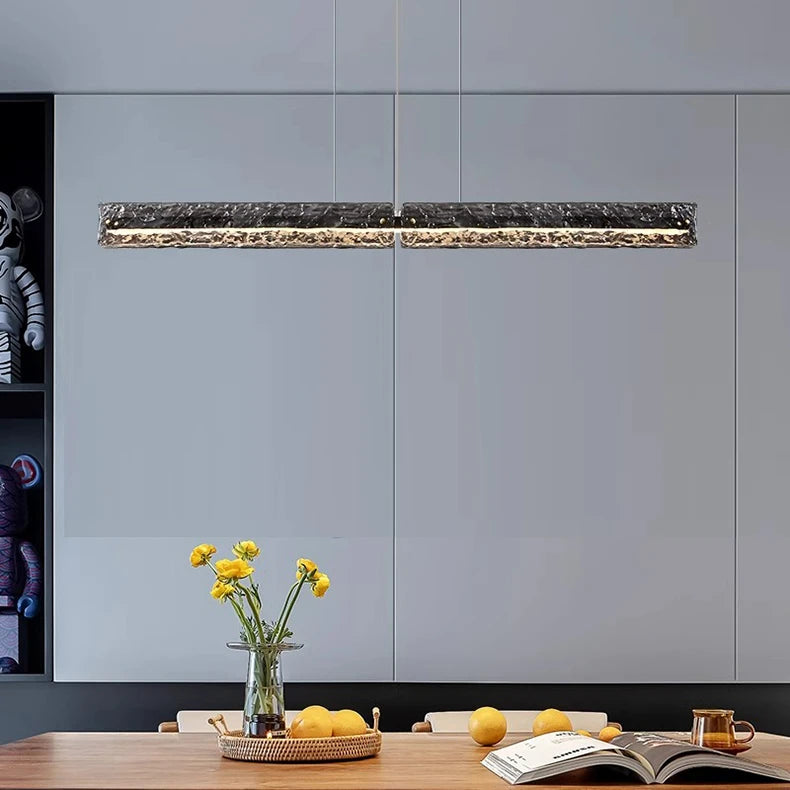 Bling Textured Glass LED Pendant Light for Dining Room