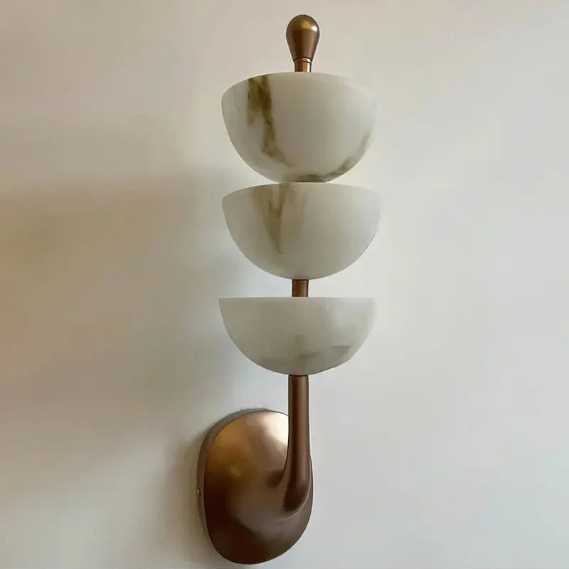 Solenne Triple Alabaster Wall Sconce