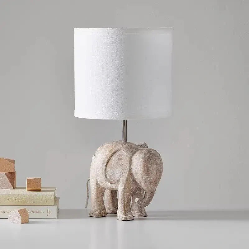 Fable Animal & Moon Wood Table Lamp