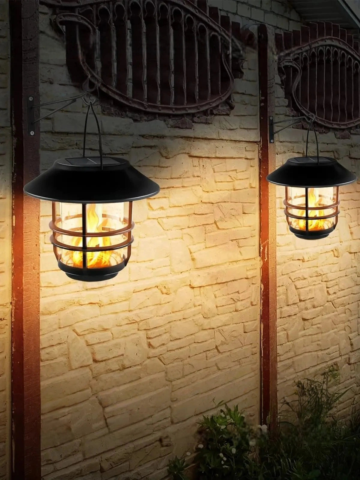 Ashford Flickering Flame Solar Wall Lantern