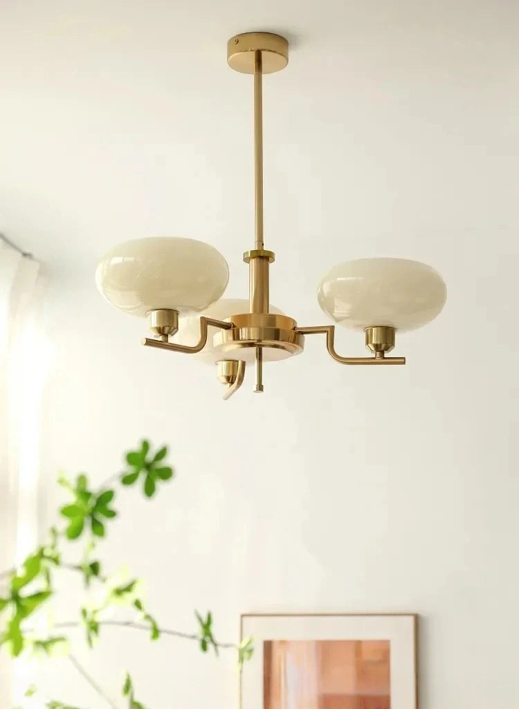 Oria Bauhaus Glass Chandelier & Wall Sconce