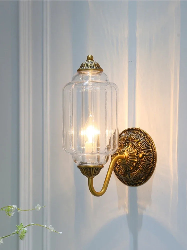 Camille Ribbed Glass Wall Sconce