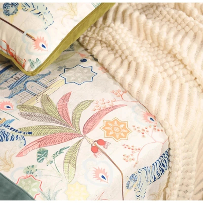 Richly Ornamented Lumbar Pillow Cover