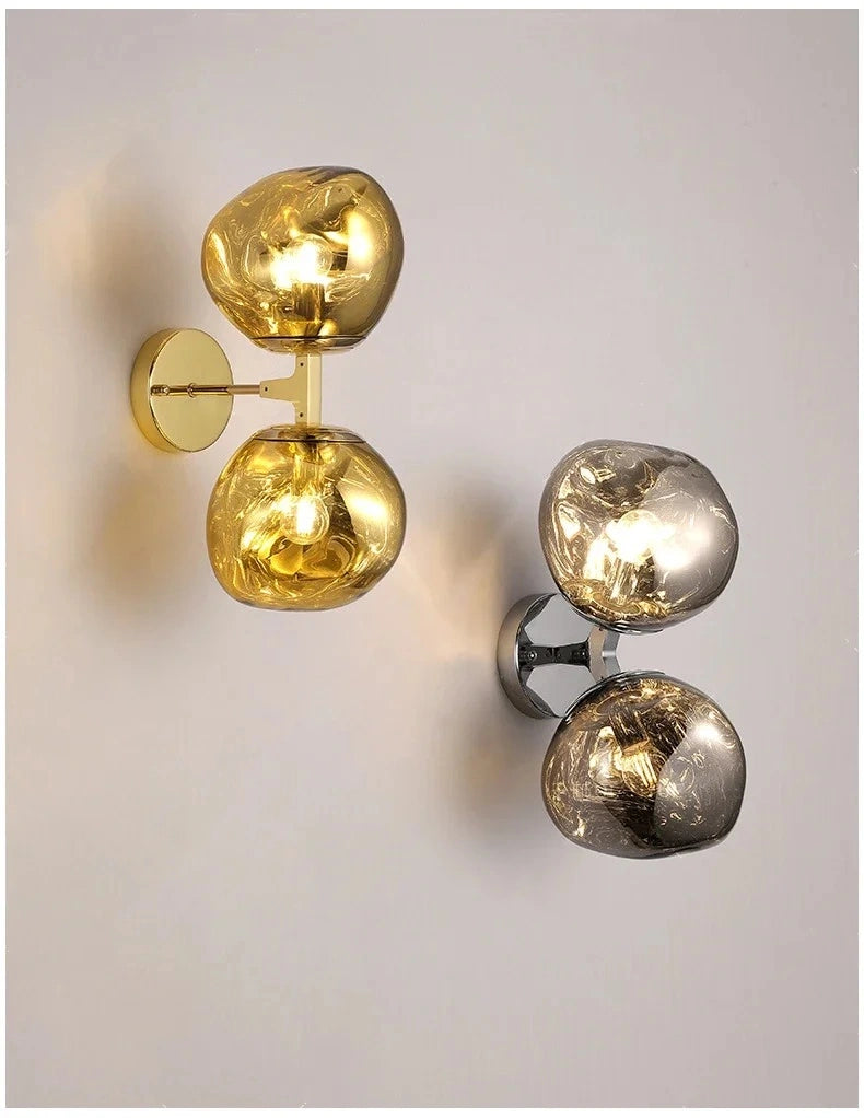 Nordic Lava Double Globe Wall Sconce