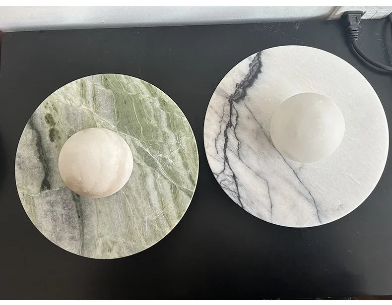 Luna Alabaster Disc Wall Light