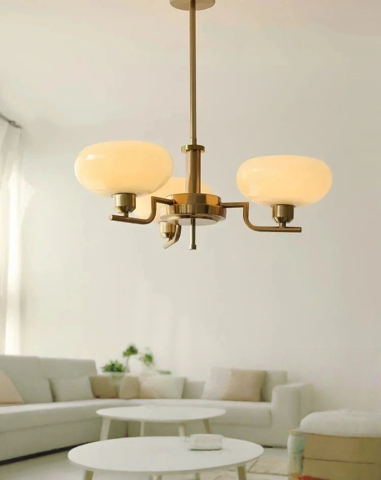 Oria Bauhaus Glass Chandelier & Wall Sconce