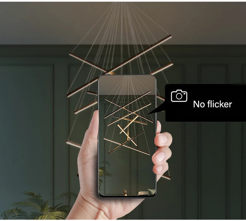 Hoell Geometry Layered Multi-Layers LED Chandelier, Black