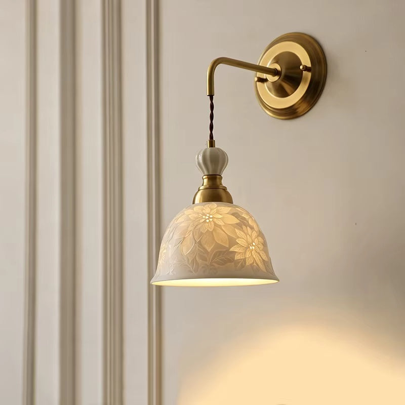 Delphine Floral Ceramic Wall Lamp & Pendant Light