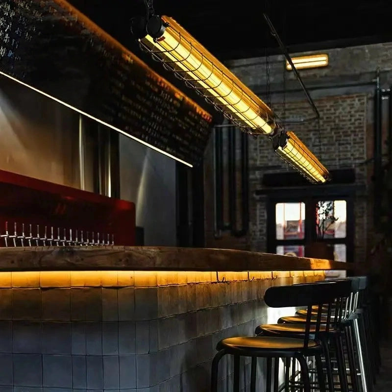 Briggs Caged Tube LED Linear Pendant Light