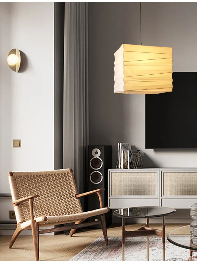 Aki Rice Paper Square Pendant Light