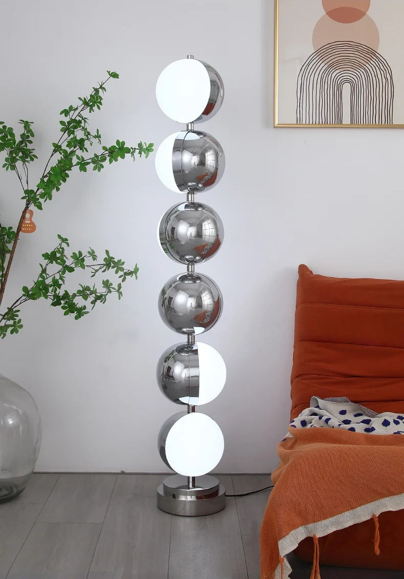 Astra Rotatable Silver Sphere Table Lamp & Floor Lamp