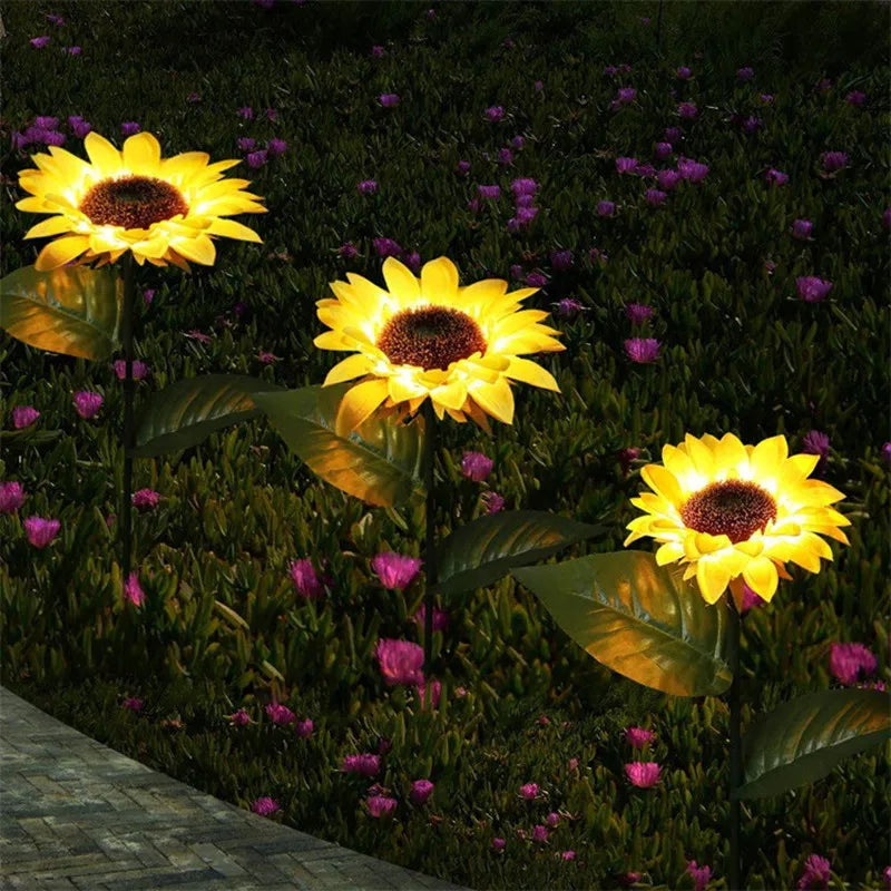 Sunflower Solar LED Flower Light