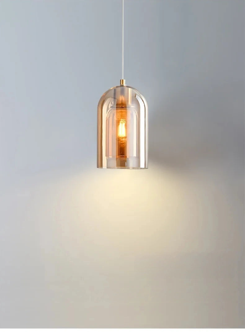 Scandinavian Dome Glass Pendant Light