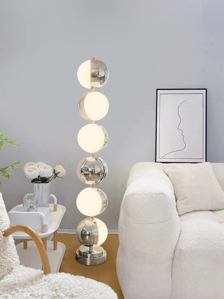Astra Rotatable Silver Sphere Table Lamp & Floor Lamp