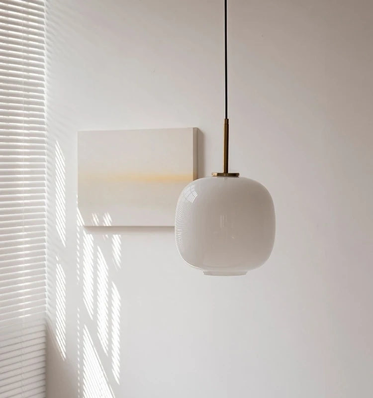 Alba Milk White Glass Pendant Light