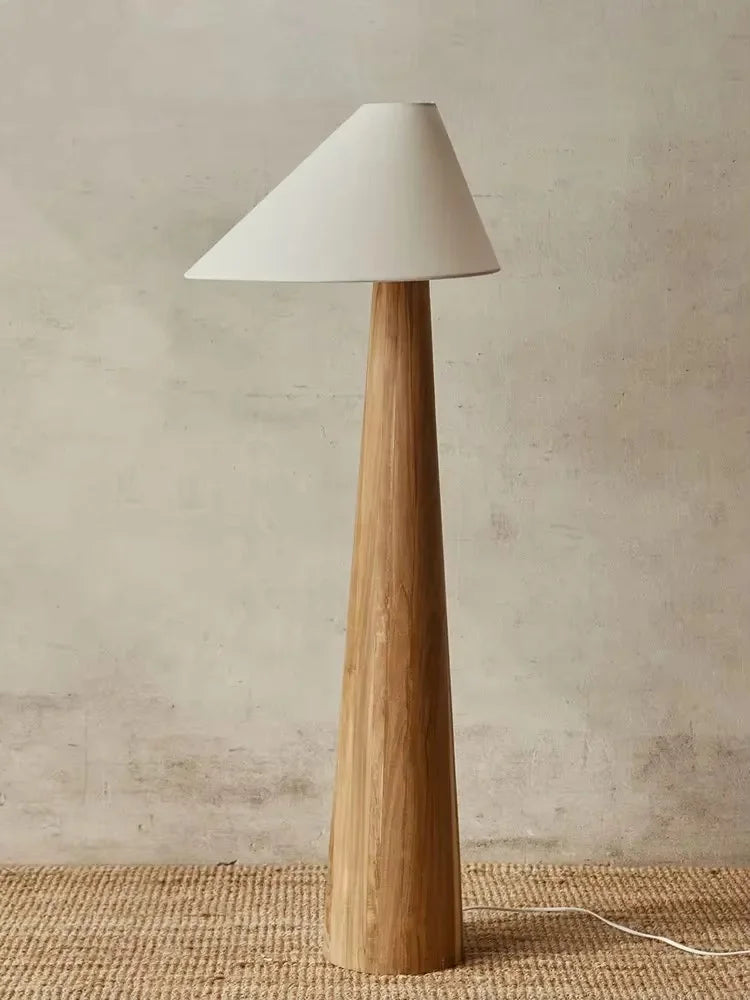 Bereta Oak Conical Wood Floor Lamp