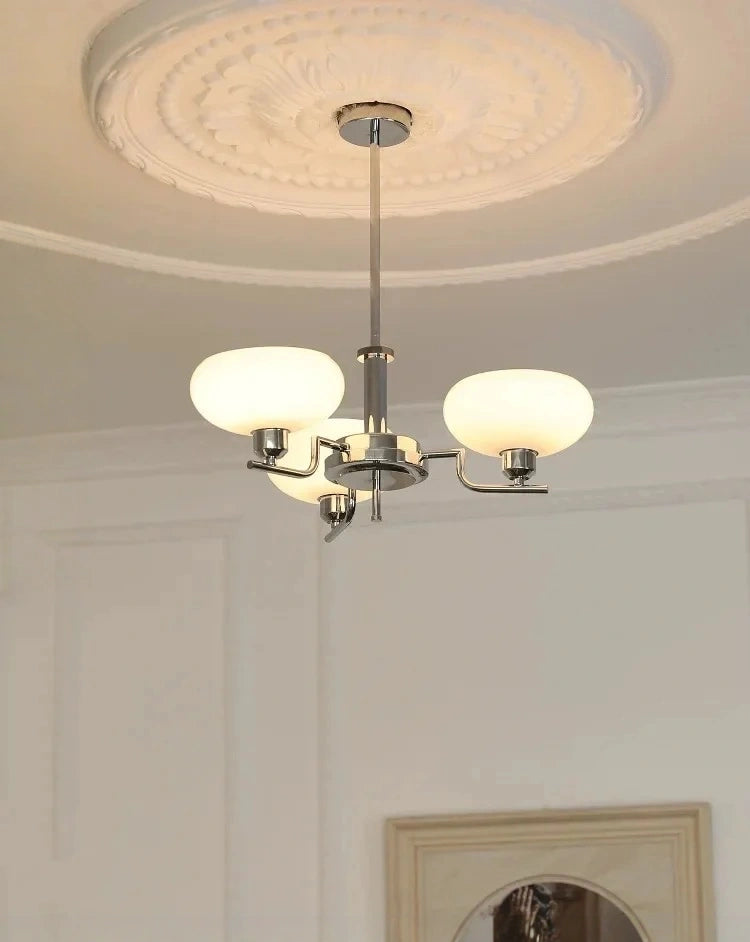 Oria Bauhaus Glass Chandelier & Wall Sconce