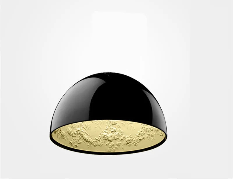 Resin Floral Relief Bloom Dome Pendant Light